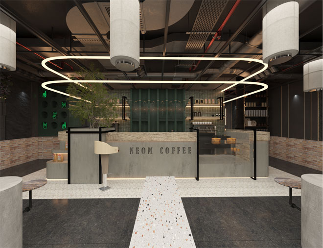 طراحی کافه نئوم